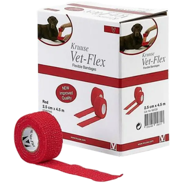 Vet-Flex Elast Side Itsekiinnittyvä Punainen XSmall