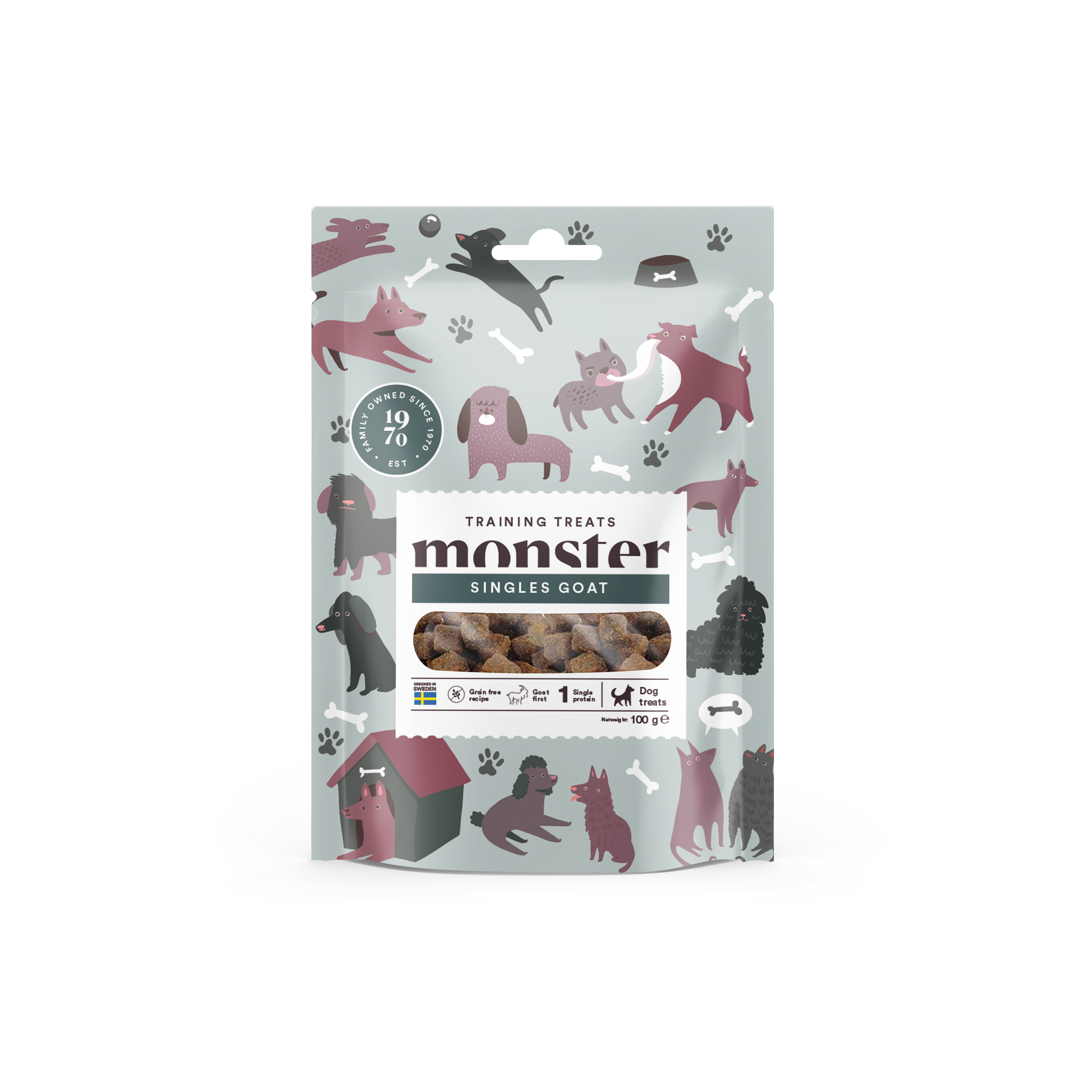 Monster Pet Food - Dog Training Treats Goat 100 g - Hund - Hundgodis - ZOO.se