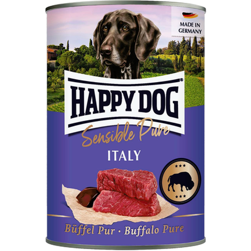 Happy Dog - Sensible Pure Italy 100% Buffel 200 g - Hund - Hundmat & hundfoder - ZOO.se