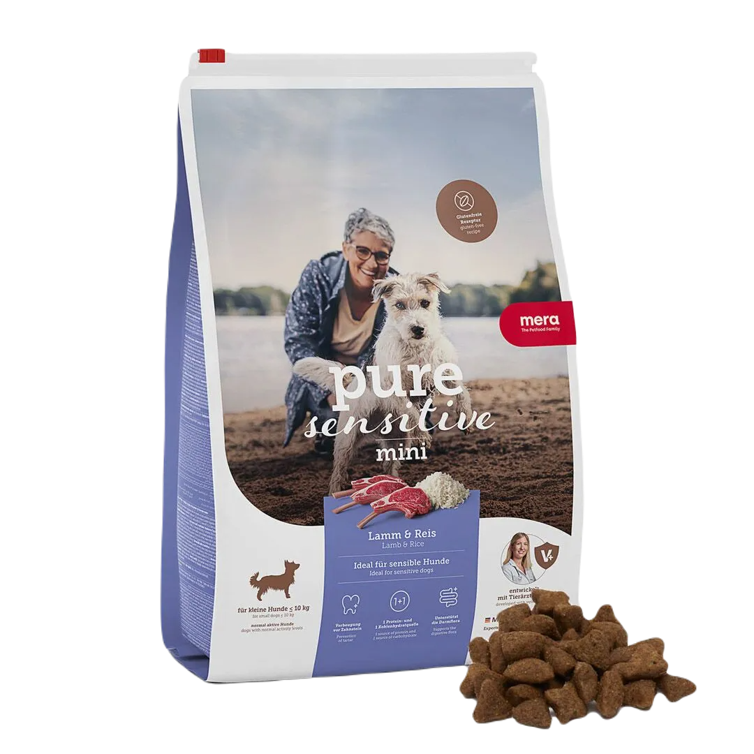 Mera Petfood - Pure Sensitive Adult Mini Lamm & Ris 4 kg - Hund - Hundmat & hundfoder - ZOO.se