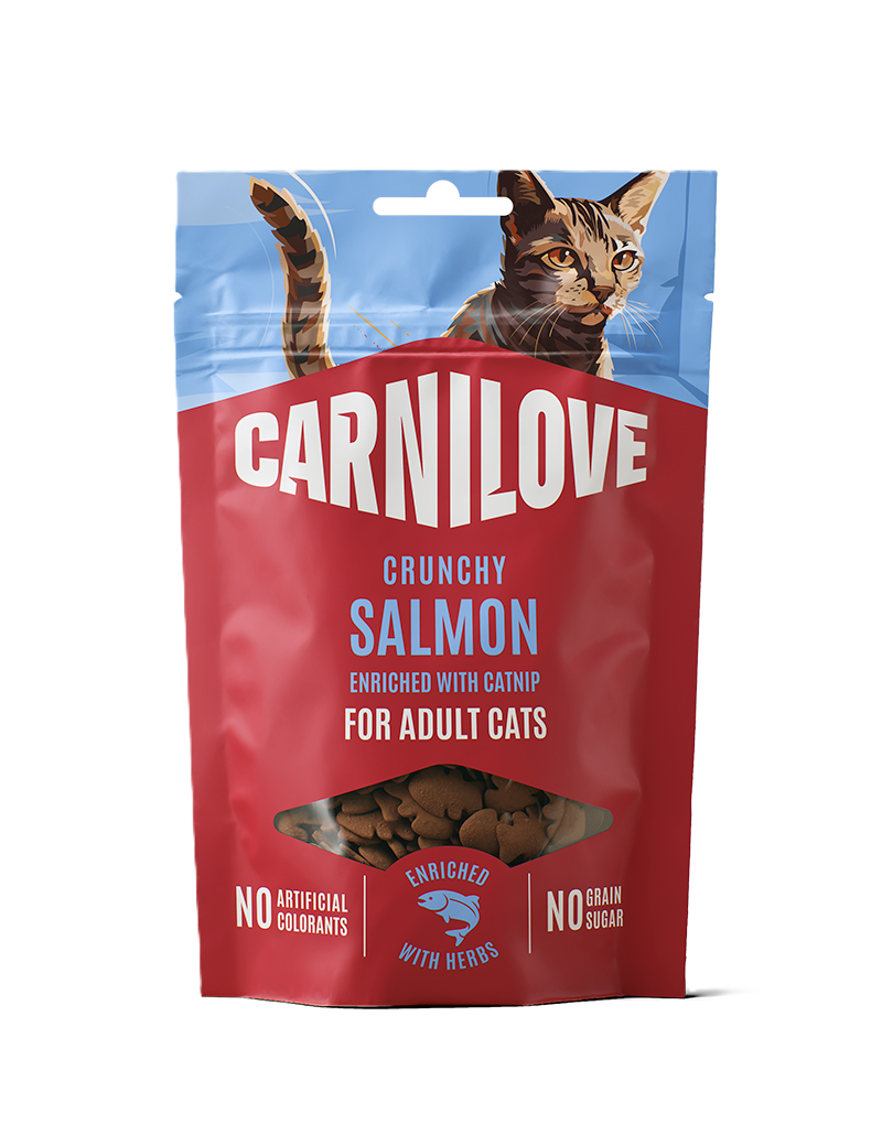 Carnilove Cat Crunchy Snack Salmon enriched with Catnip 50g
