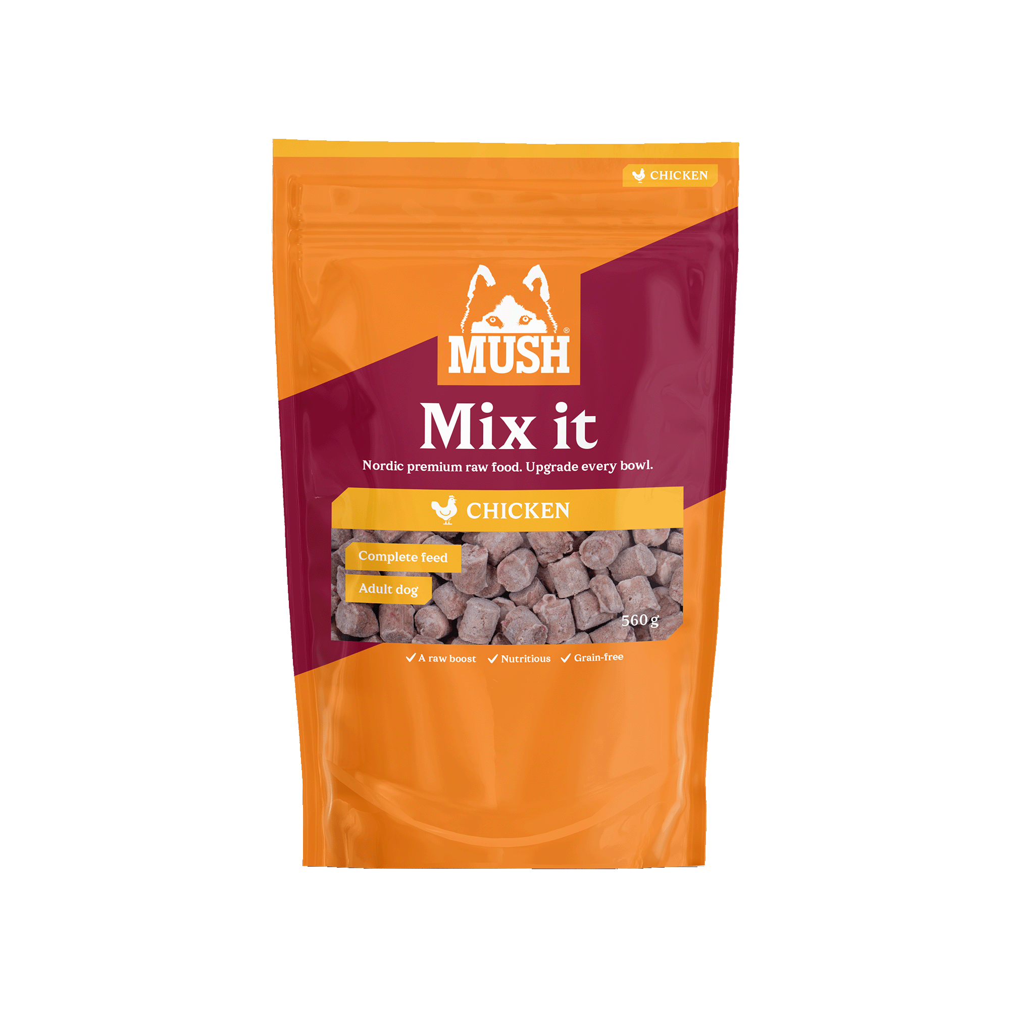 Mush Mush Mix it Fryst färskfoder Kyckling 560 g
