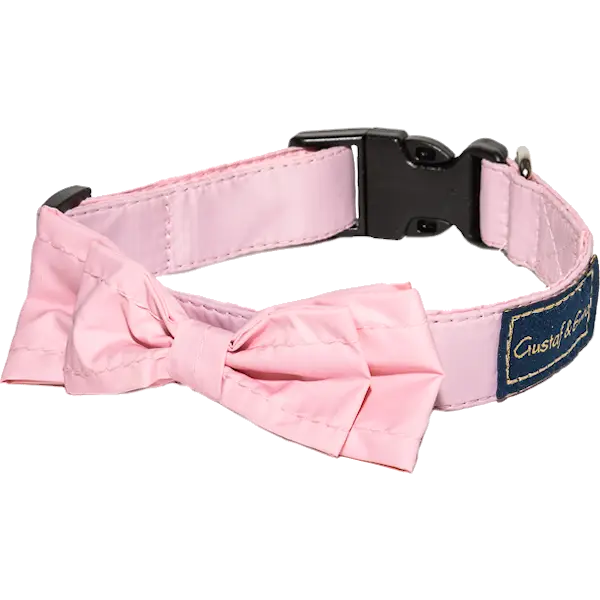 Hundhalsband SNK Rosett - Snabbknäppning/Ställbart Pink 40 cm