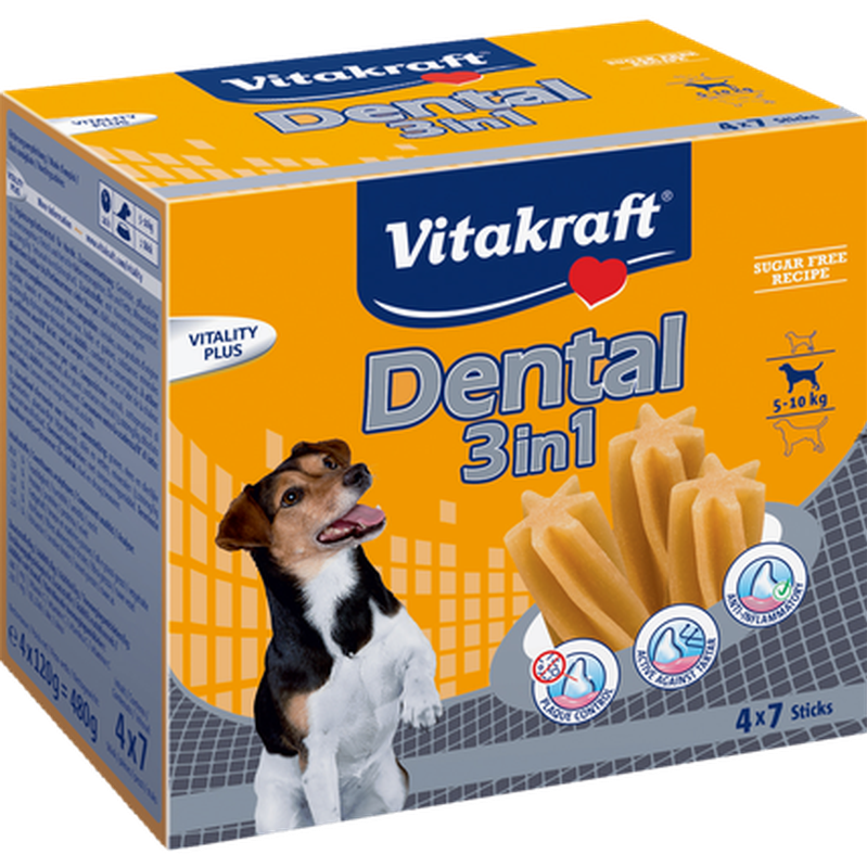 Vitakraft - Dental Care 3 in 1 Dog 28-pack - Hund - Hundgodis - ZOO.se