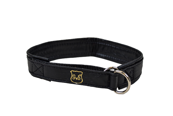 Gustaf och Evita - Läderhalsband halvstryp, 20cm, Svart - Hund - Hund - ZOO.se
