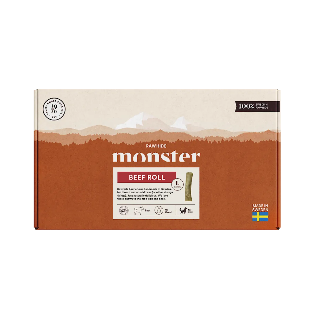 Monster Pet Food Rulle av oksekjøtt