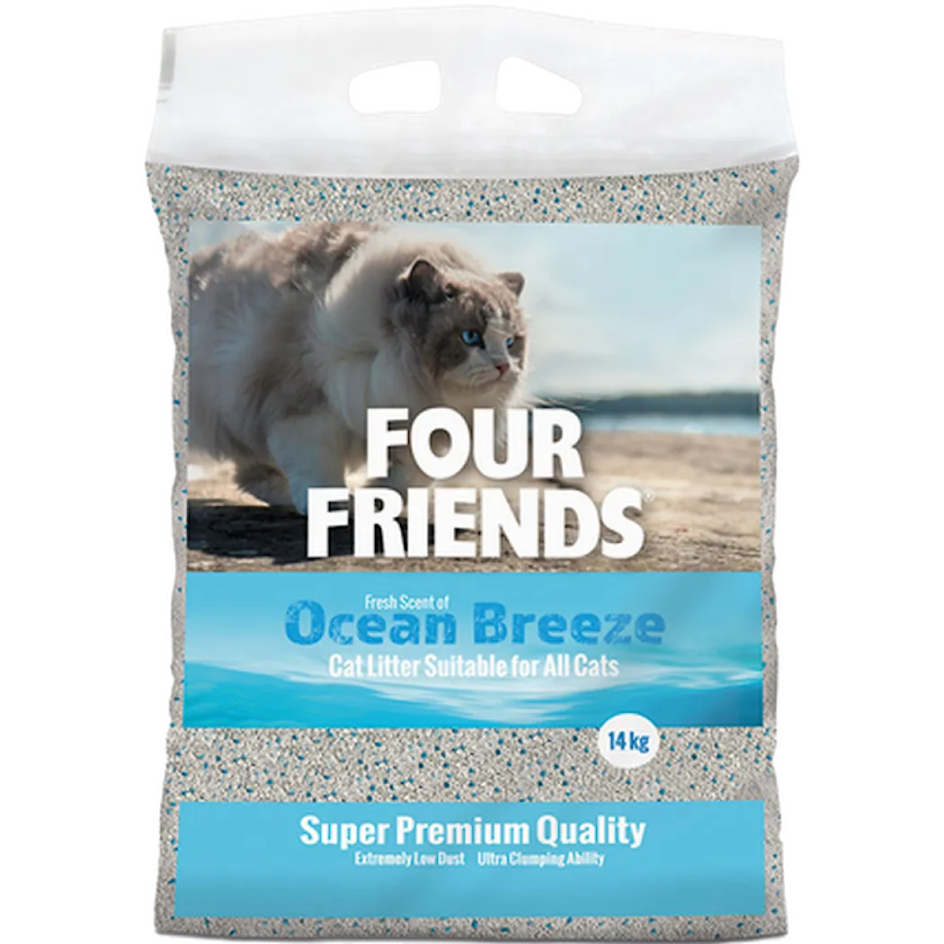 FourFriends Cat Litter OceanBreeze 14 kg - Havsbris