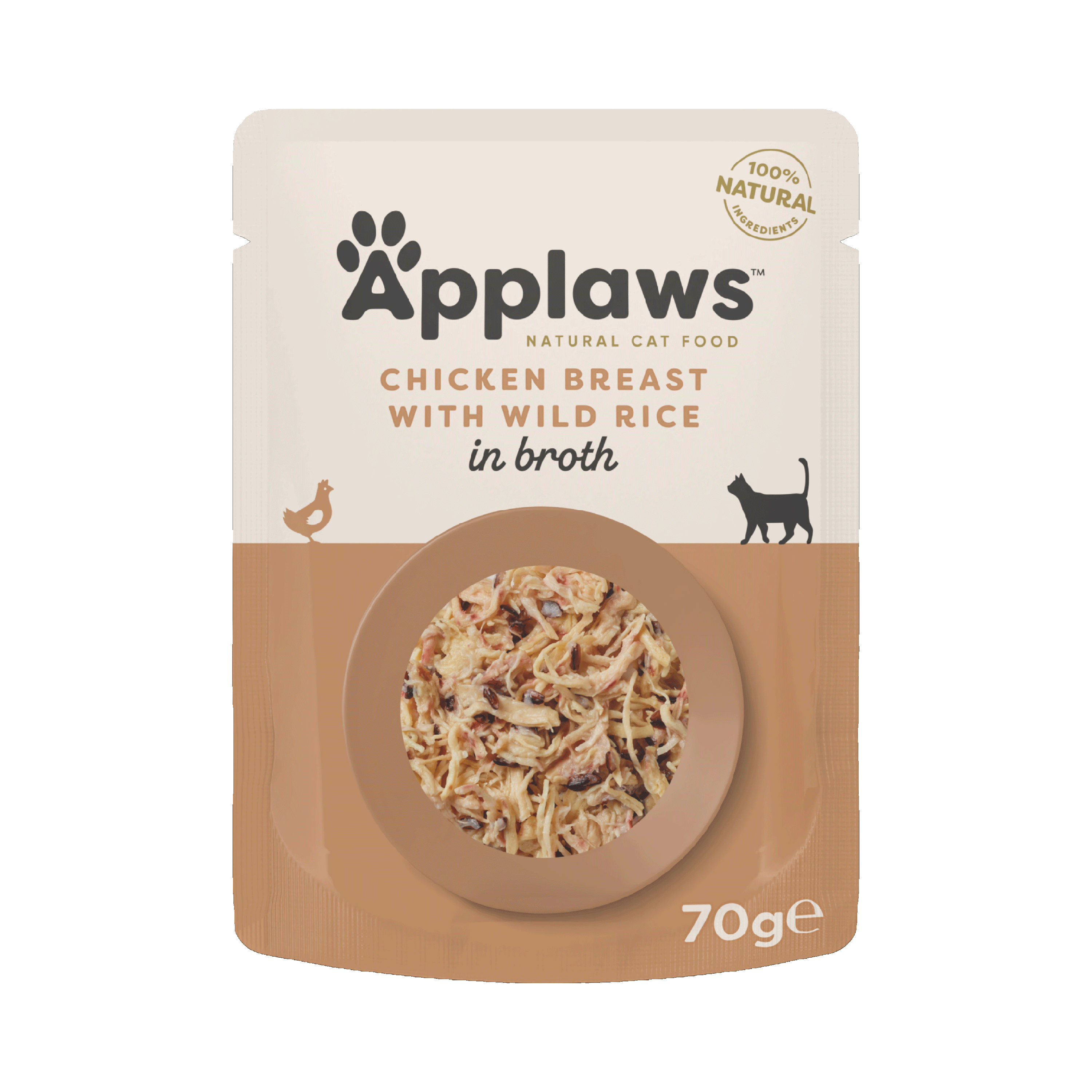 Applaws - Chicken Breast & Wild Rice 70 g x 12 - Katt - Kattfoder & kattmat - ZOO.se