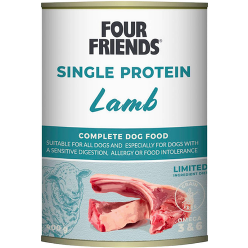 Hund Single Protein Lam 400 g x 12 - Hund - Hundefôr & hundemat - Våtfôr & våtmat - FourFriends