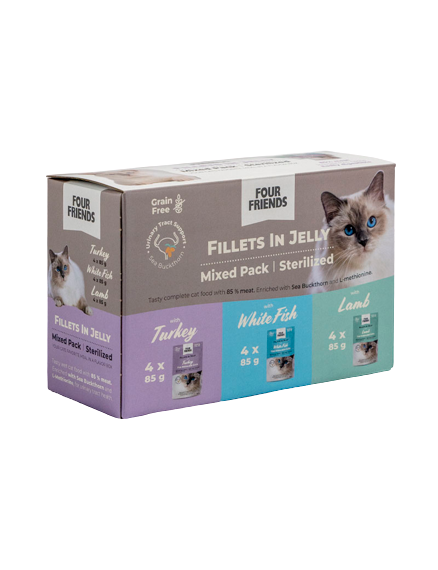 Cat Sterilized in Jelly Mix 12-pack - Katt - Kattfoder & kattmat - Blötmat & våtfoder till katt - FourFriends - ZOO.se