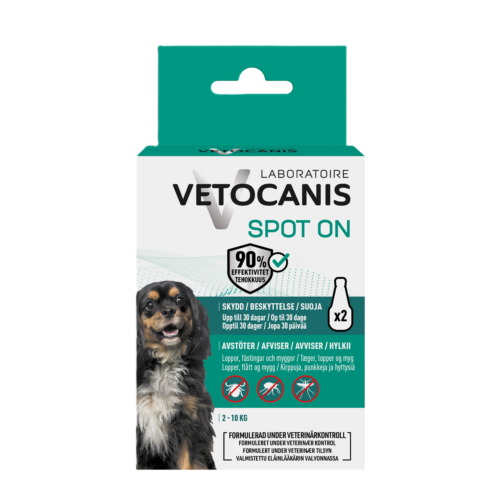 Vetocanis Anti-parasit Spot on Hund S, 2 x 2 ml