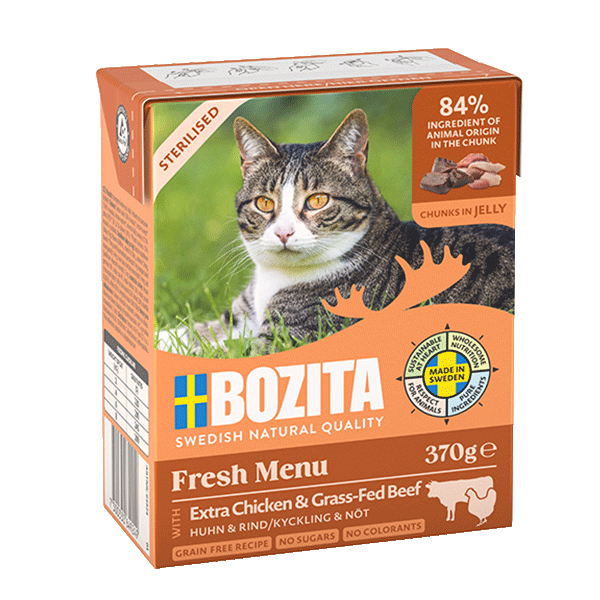 Bozita Katt Sterilised Chick & Beef in Jel Tetra 370g