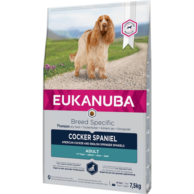 Eukanuba - Dog Breed Cocker Spaniel 7,5 kg - Koirat - Koiranruoka - Kuivaruoka