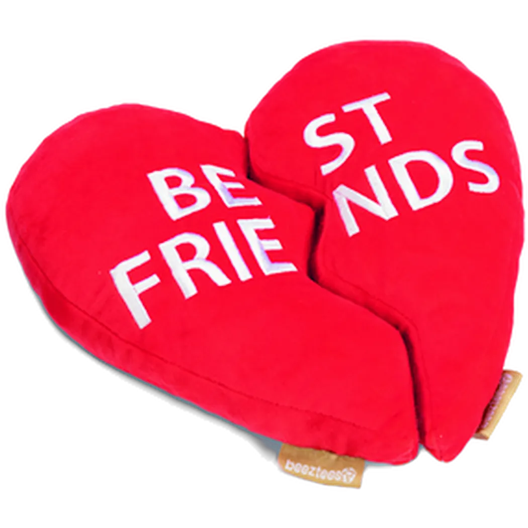 Plush Dog Toy Heart Best Friends Red 27x25 cm