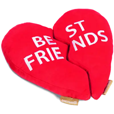 Plush Dog Toy Heart Best Friends