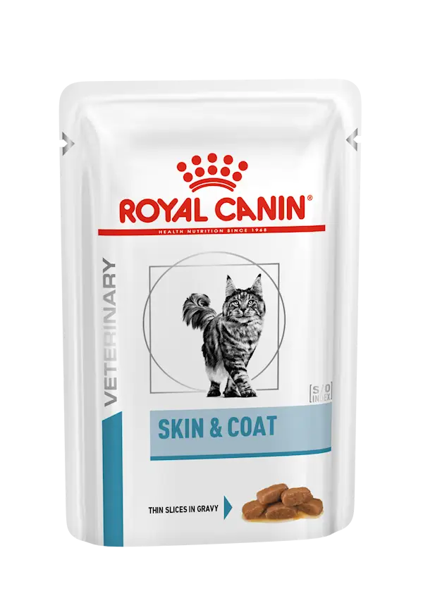 Veterinary Diets Derma Skin & Coat Pouch våtfôr til katt