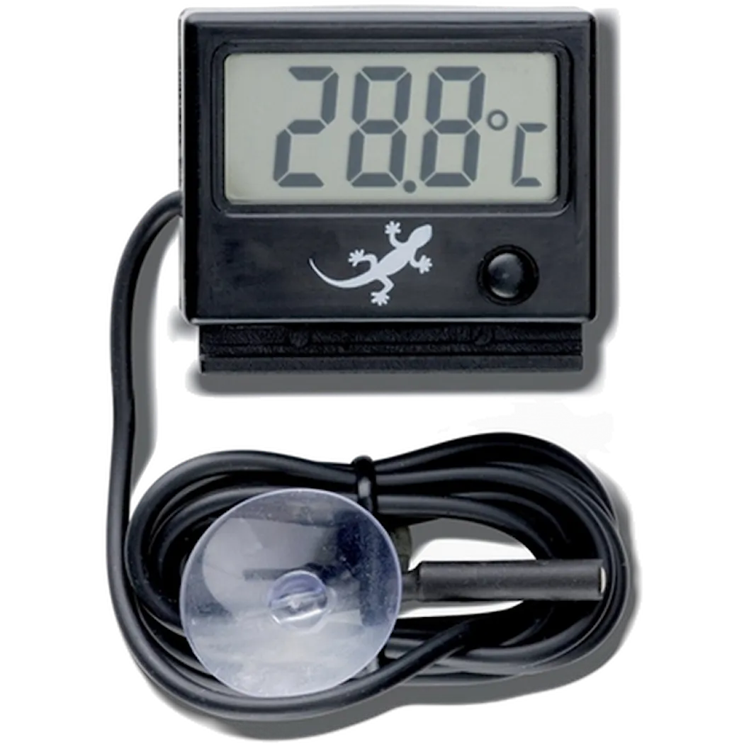 Digitalt termometer - Terrariumtemperatur svart 4,5 cm