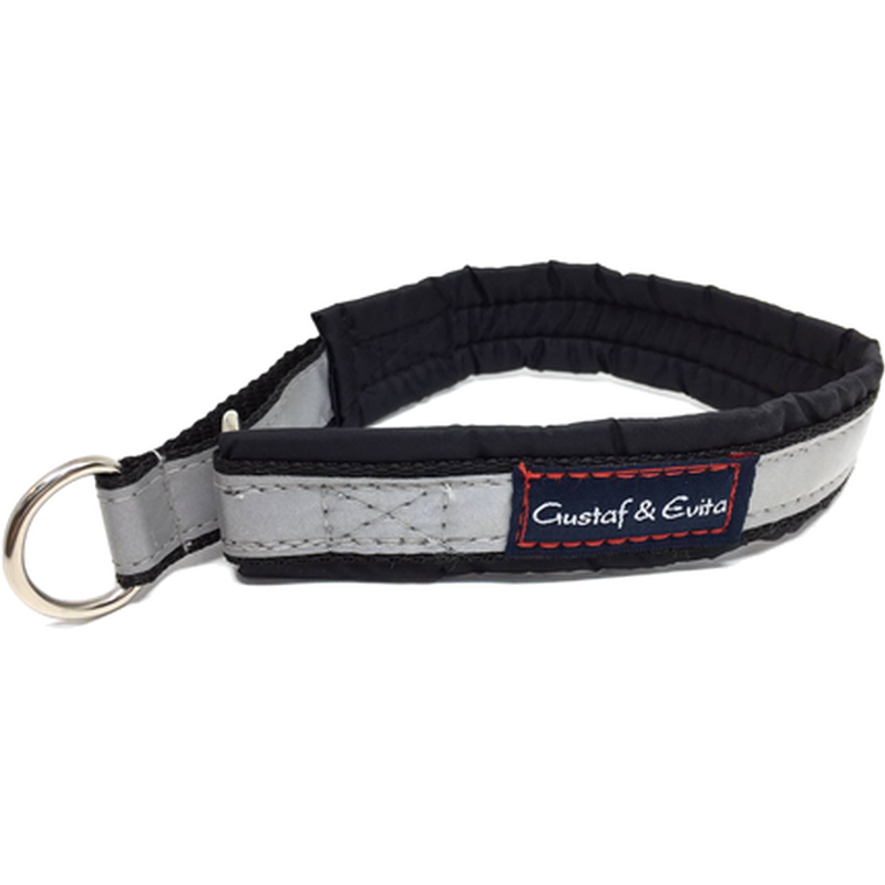 gustaf-och-evita-hundhalsband-reflex-halvstryp-svart-zoo-fi
