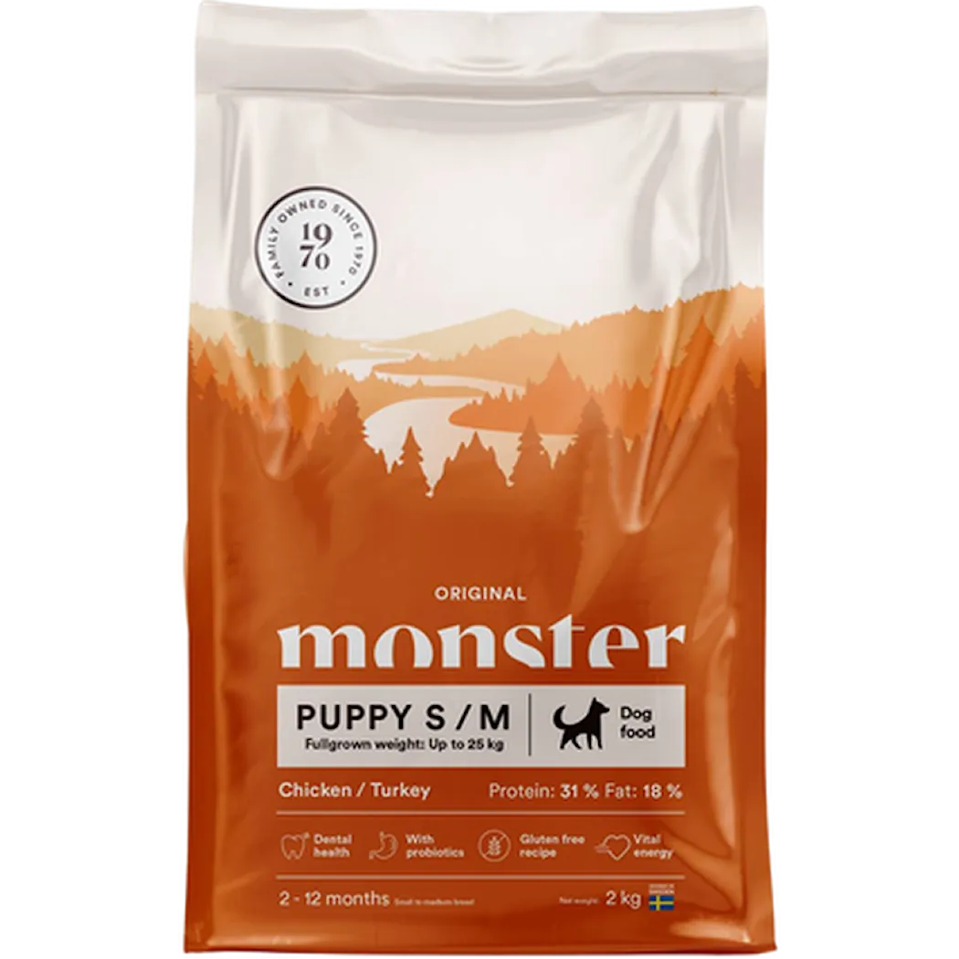 Monster Pet Food Dog Original Puppy S/M Chicken/Turkey