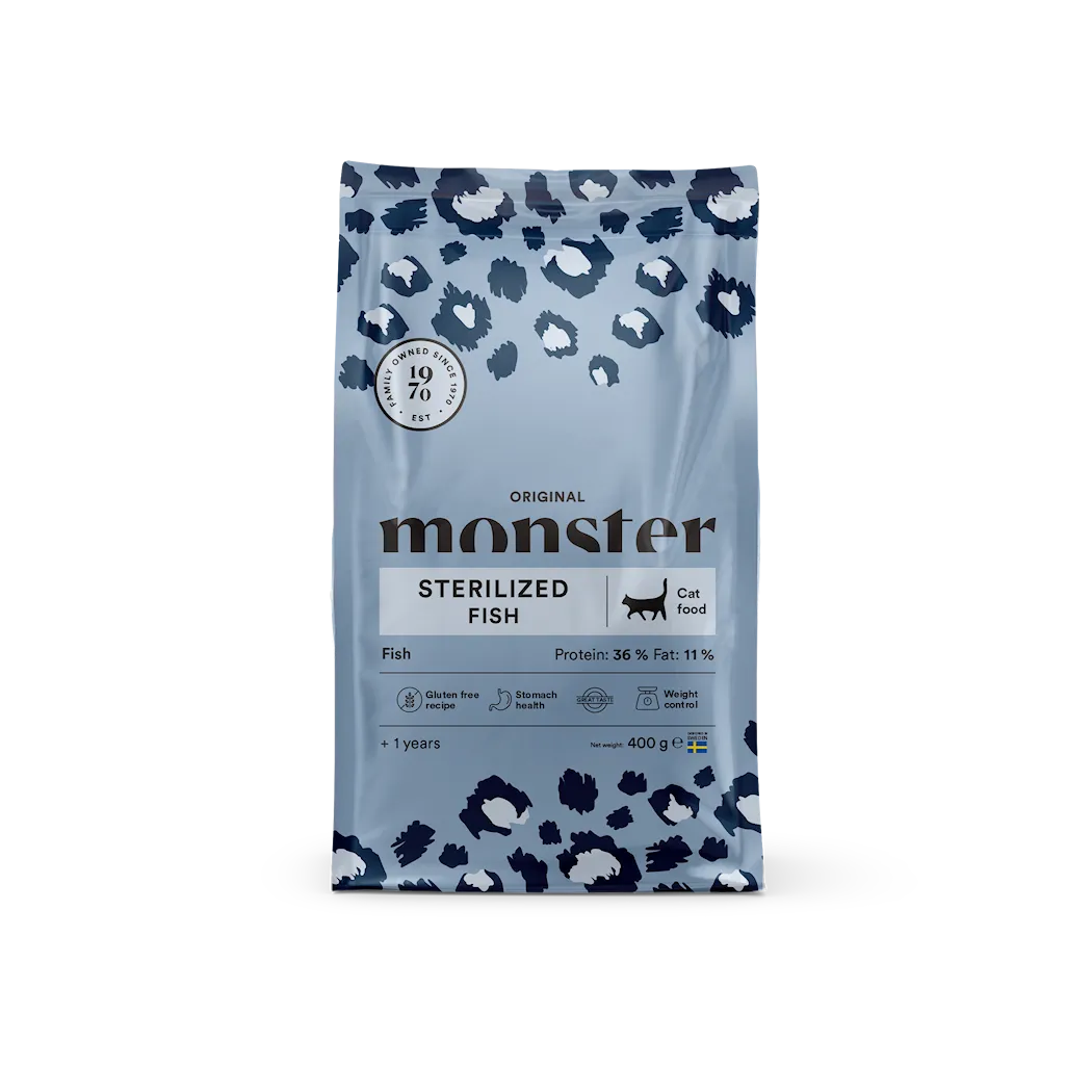 Monster Pet Food Cat Original sterilisert fisk