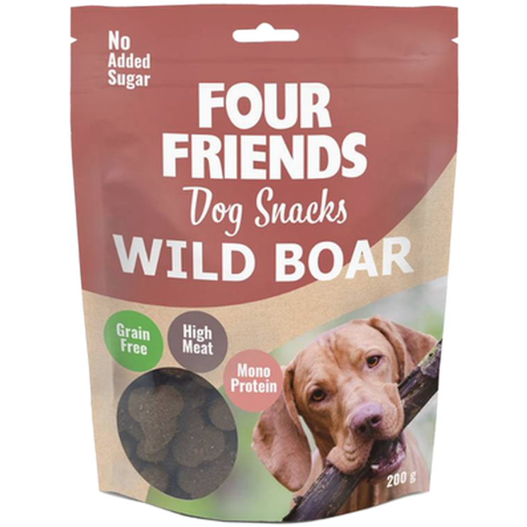 FourFriends - Dog Snacks Wild Boar 200 g - Hund - Hundgodis - Träningsgodis & belöningsgodis - ZOO.se