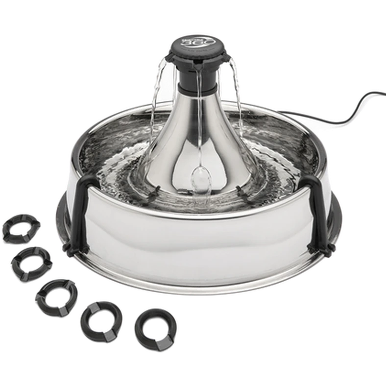 Drinkwell 360 Stainless Steel Pet Fountain Gray 3 8 L ZOO