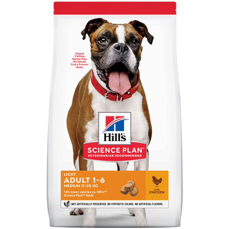 Hills Science Plan - Adult Light Medium Chicken - Dry Dog Food 14 kg - Koirat - Koiranruoka - Kuivaruoka