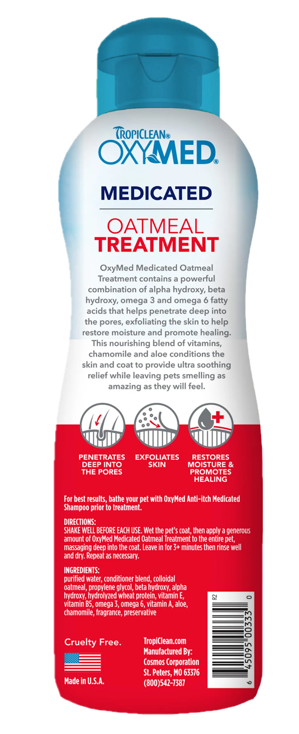 tropiclean oxymed anti itch oatmeal treatment back