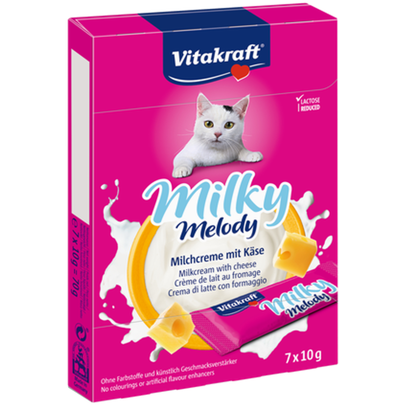 Vitakraft - Milky Melody Ost 70 g x 7 st - Katt - Kattgodis & Kattgräs - Belöningsgodis för katt - ZOO.se