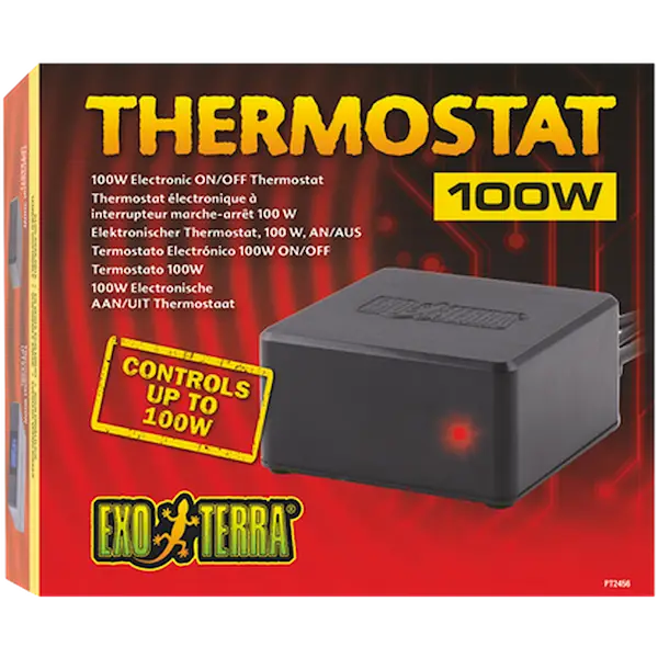 Termostat - elektrisk av/på-termostat svart 100 W