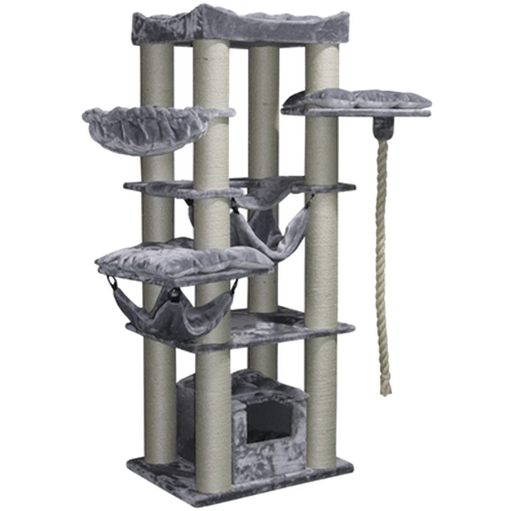 Cat-scratcher Rubi Grey 197 cm , sisal Ø 15 cm - Katt - Klösträd & klösmöbler för katt - Klösmöbler & Klöstunnor - Nobby - ZOO.se