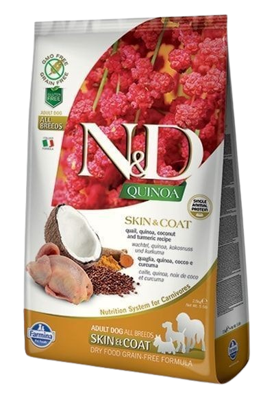 Farmina - Dog N&D Quinoa Skin & Coat Quail Adult All Breeds 7 kg - Hund - ZOO.se