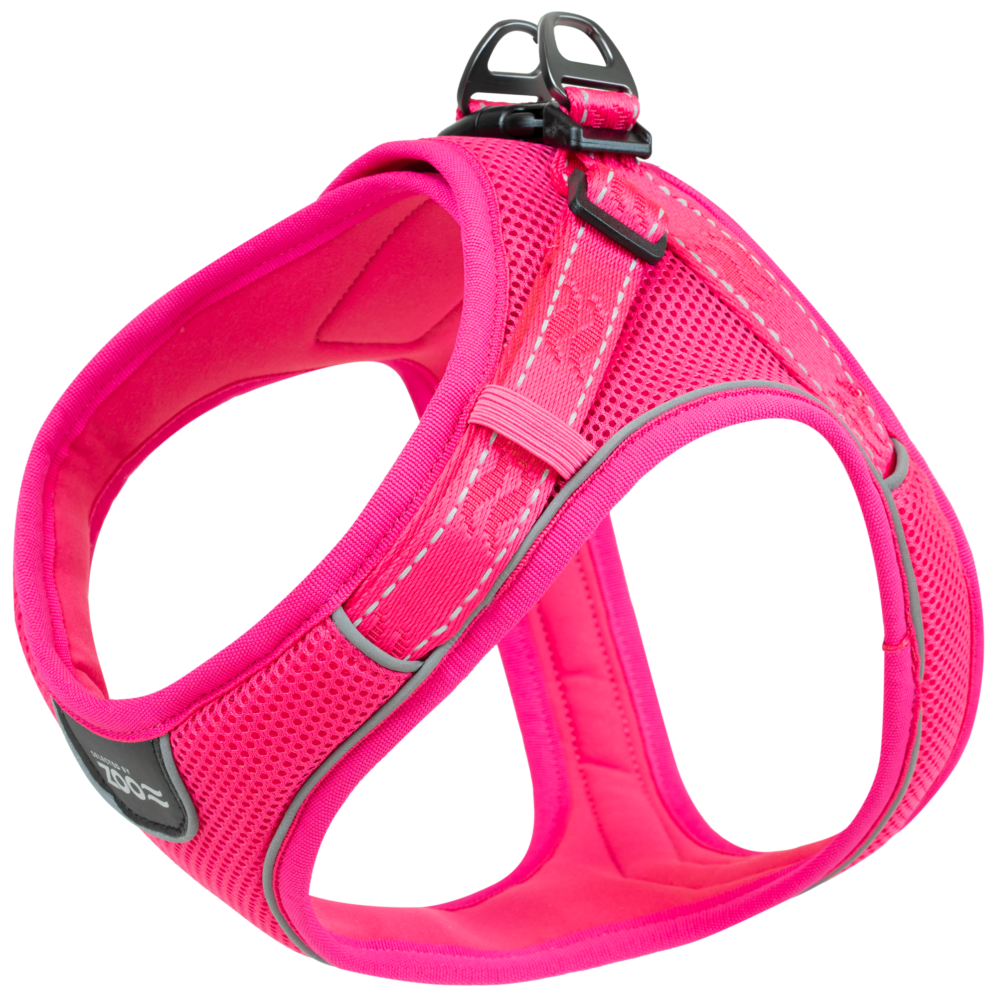 Selected by ZOO - Sele Rufus Soft justerbar M Hals 20 mm x 40-50 cm Bryst 20 mm x 52-62 cm Rosa - Hund - Halsbånd - ZOO.no