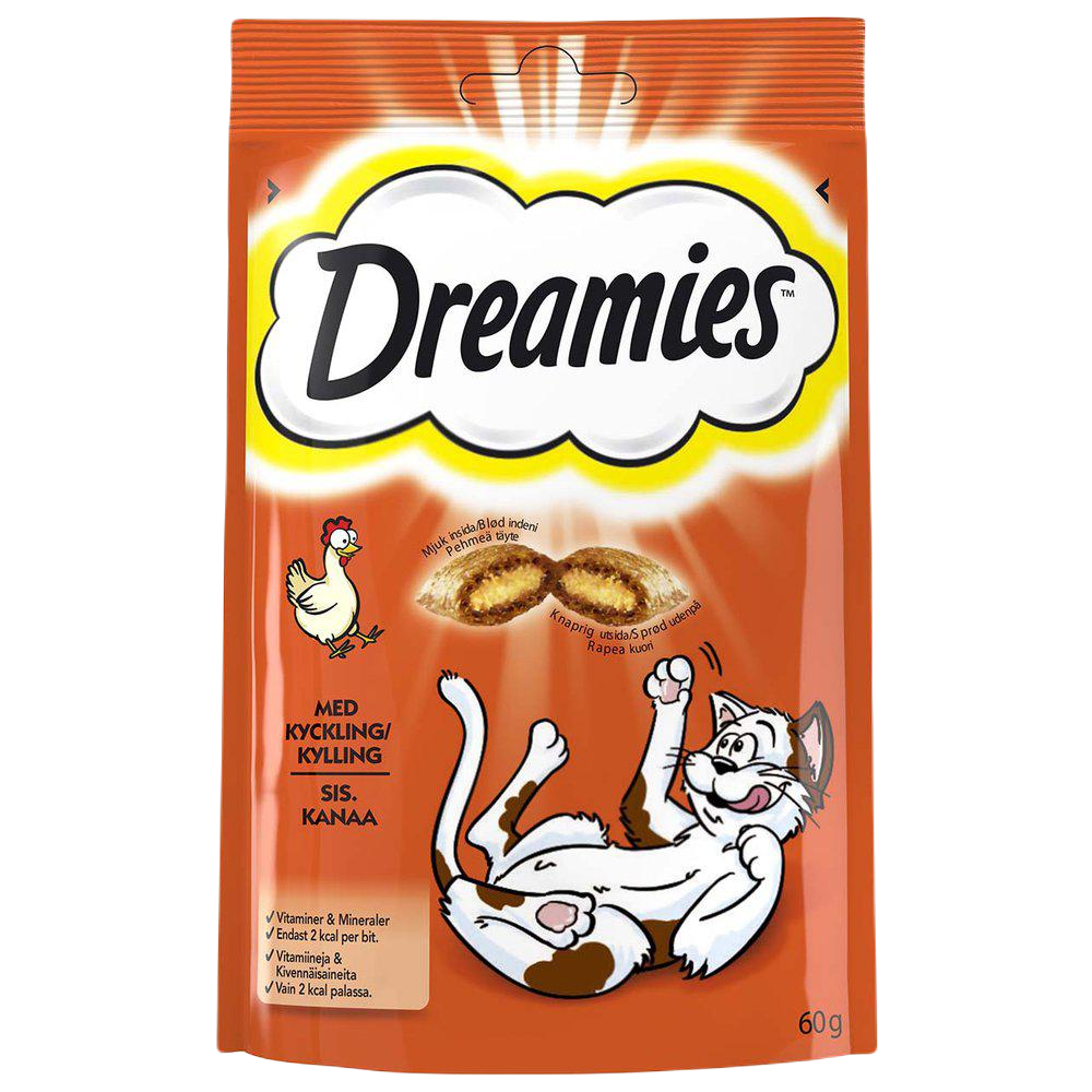 Dreamies - Kattgodis Kyckling 60 g - Katt - Kattgodis & Kattgräs - Belöningsgodis för katt - ZOO.se