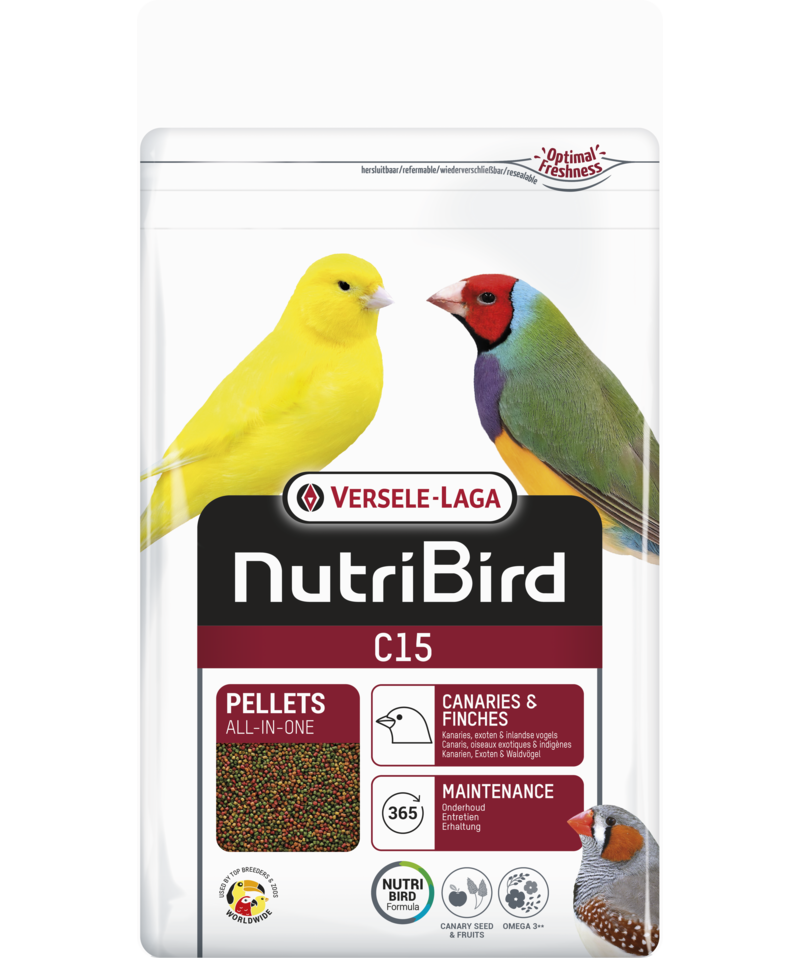 Versele-Laga - Nutribird C15 (Kanarie) 1 kg - Fågel - Fågelmat & Fågelfoder - Fågelpellets - ZOO.se