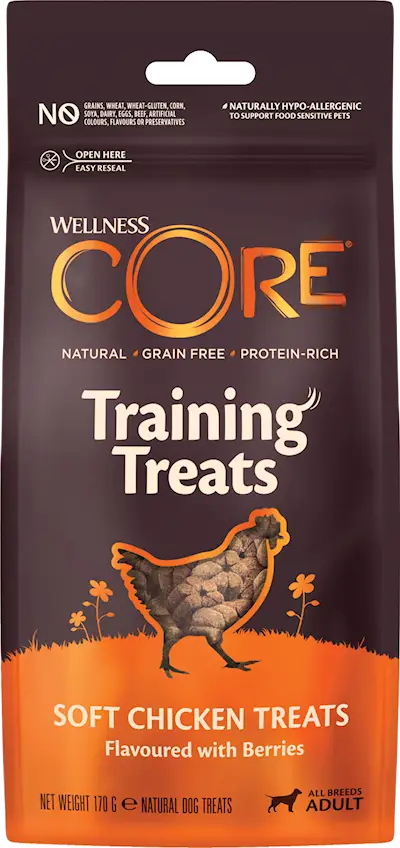 Wellness CORE Training Treats kananmakuiset marjoilla maustetut herkut