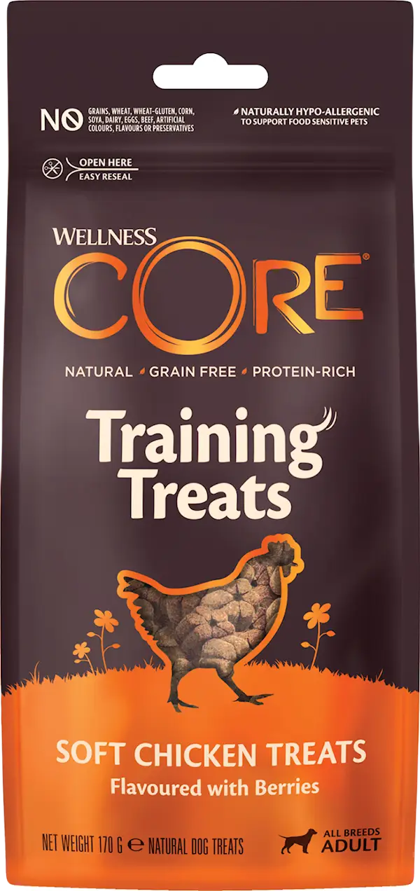 Wellness CORE Training Treats kananmakuiset marjoilla maustetut herkut