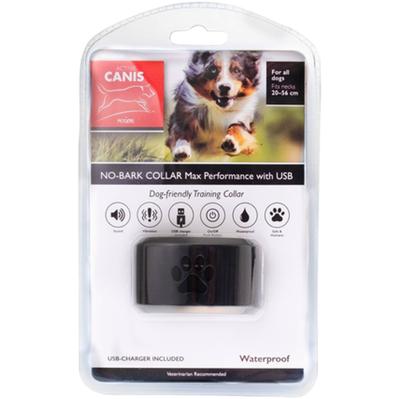 Active Canis - No Bark Collar Max Performance with USB Black One Size - Hund - ZOO.se