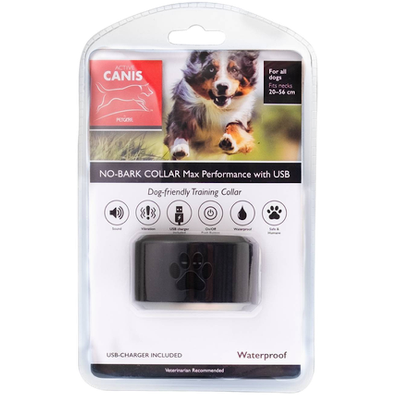 No Bark Collar Max Performance with USB Black One Size