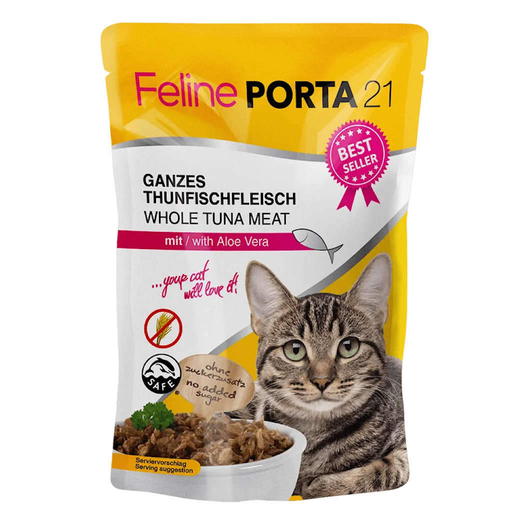 Porta21 Feline Tuna with Aloe Vera Cat Pouch 100g