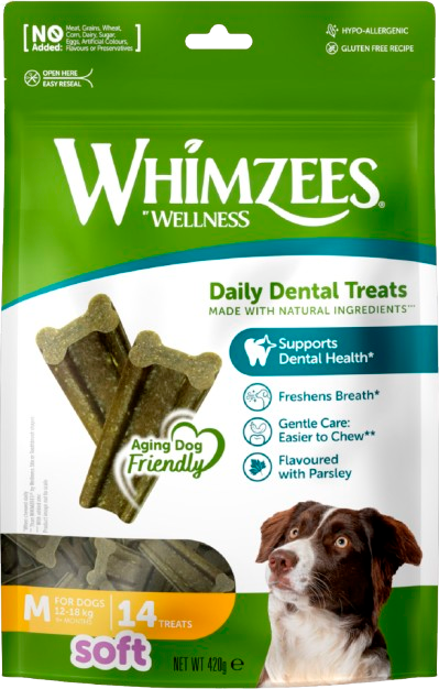 Whimzees - Soft Value bags M, 14-pack, 420g - Hund - Hundgodis - ZOO.se