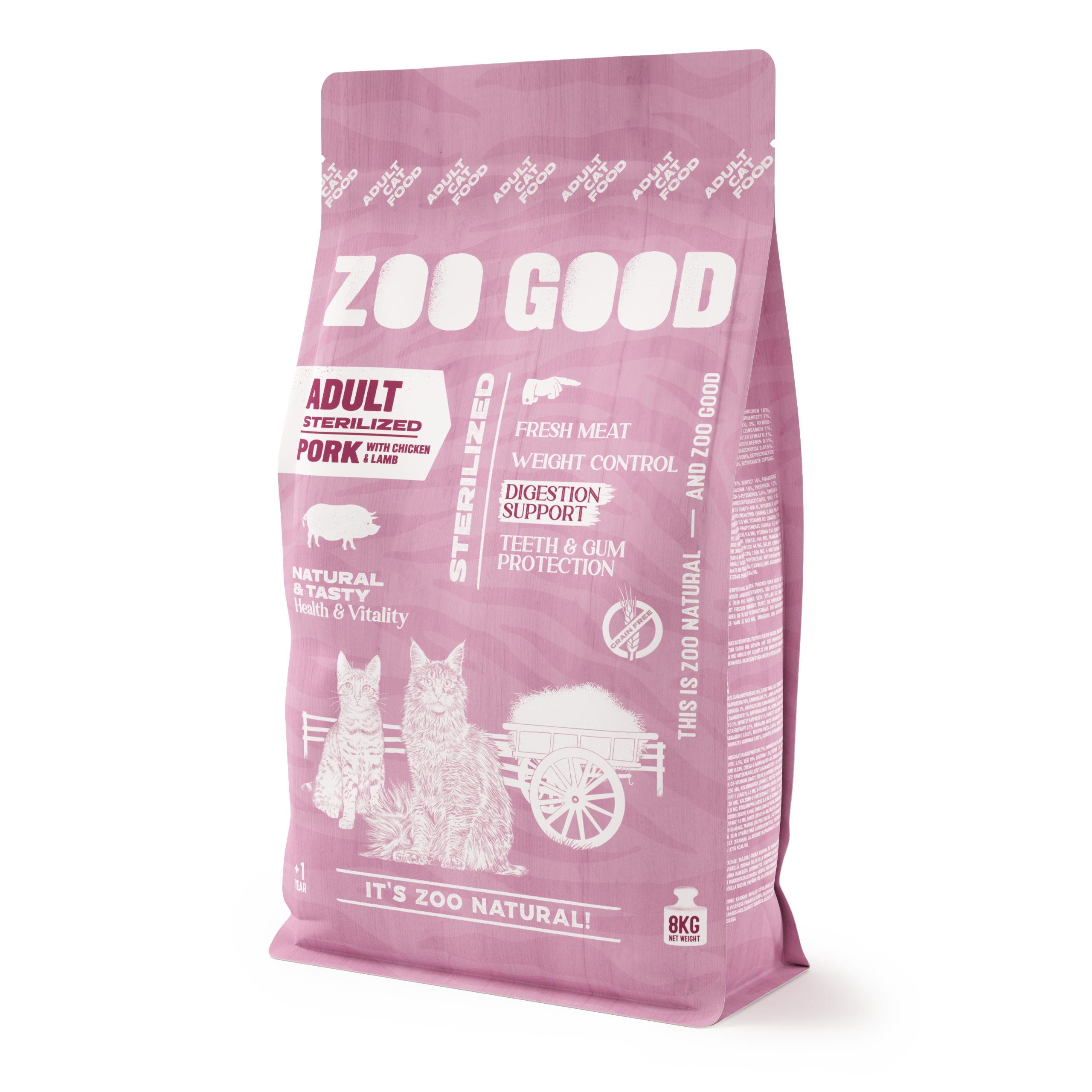 Cat Adult Sterilized  Grain Free Pork & Lamb 8 kg