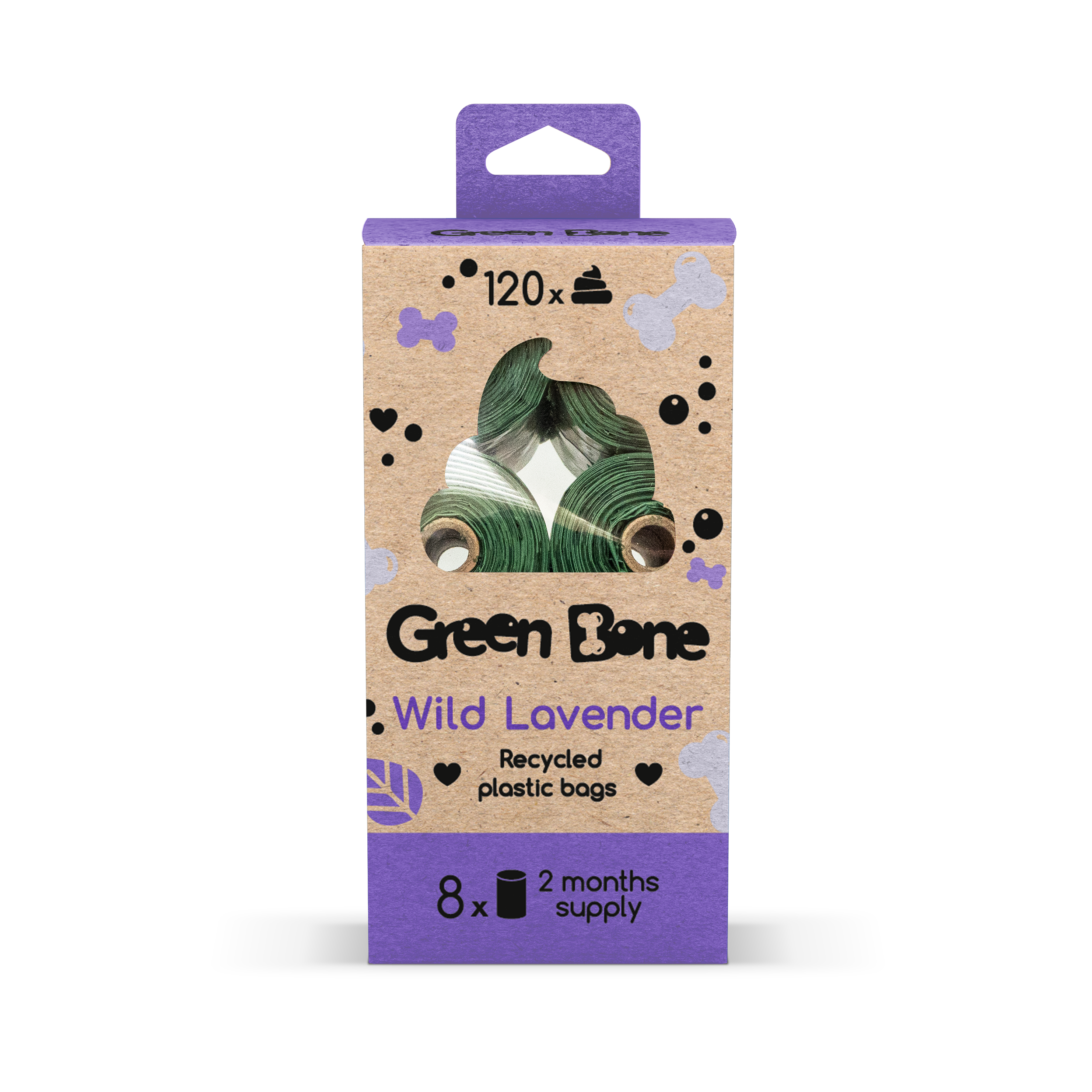 Green Bone - Refill Wild Lavender Hundbajspåsar 120 påsar - Hund - Hund - ZOO.se