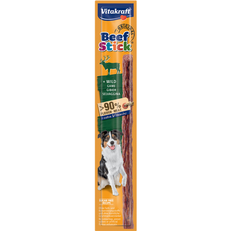 Beef-Stick Salami Wild 50 x 12 g - Hund - Hundegodbiter & tyggebein - Myke tyggestrips - Vitakraft