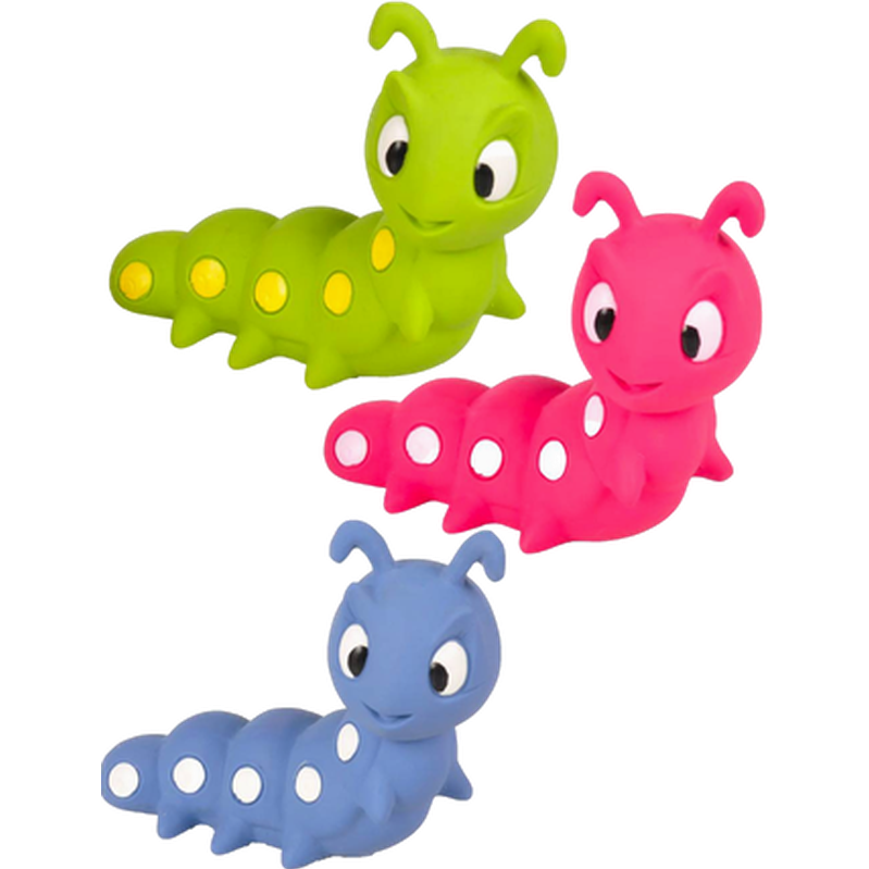 Dog Toy Latex Caterpillar Mix 15 cm
