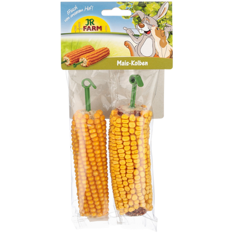 Corn-Cobs Yellow 2-pack - Smådjurstillbehör - Godis & Gnagstänger - Naturgodis för smådjur - JR FARM - ZOO.se