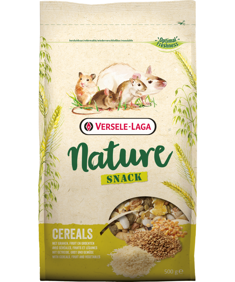 Versele-Laga - Nature Snack Cereals 500 g - Smådjur - Godis & Gnagstänger - Naturgodis för smådjur - ZOO.se
