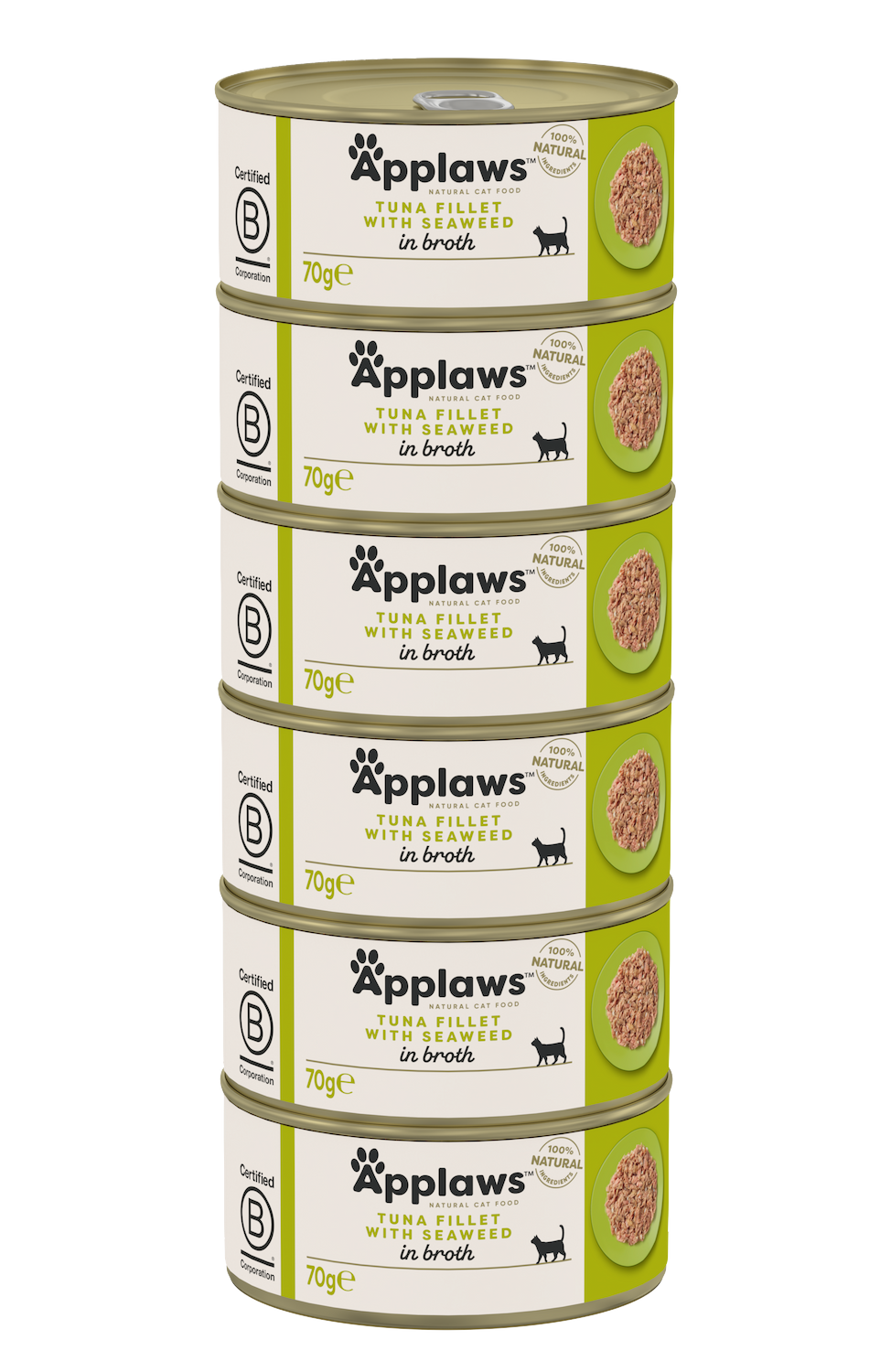 Applaws - Tuna Fillet & Seaweed 70 g x 24 - Katt - Kattfoder & kattmat - ZOO.se