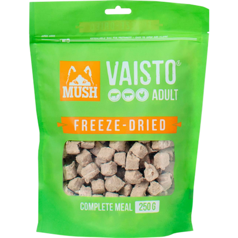 Vaisto Oksekjøtt Gris Kylling Frysetørket 250 g x 5 - Hund - Hundefôr & hundemat - Tørrfôr for hund - Mush