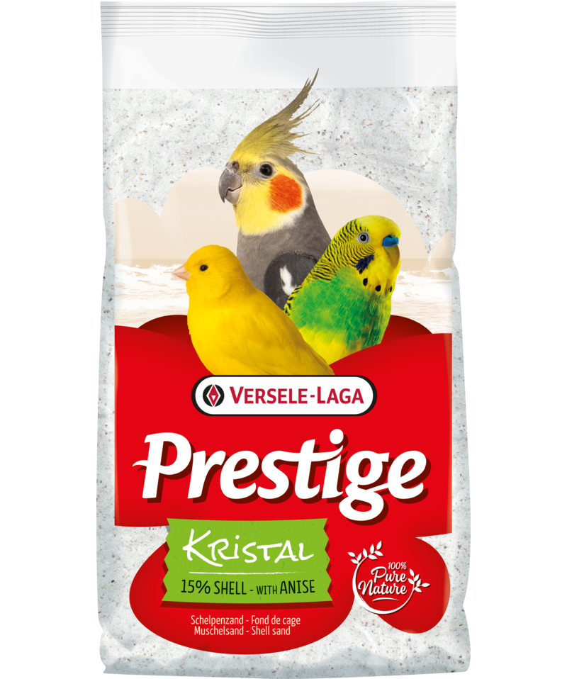 Prestige Crystal Shell Sand 25 kg - Fugl - Bunnstrø & fuglesand - Sand & skjell - Versele-Laga